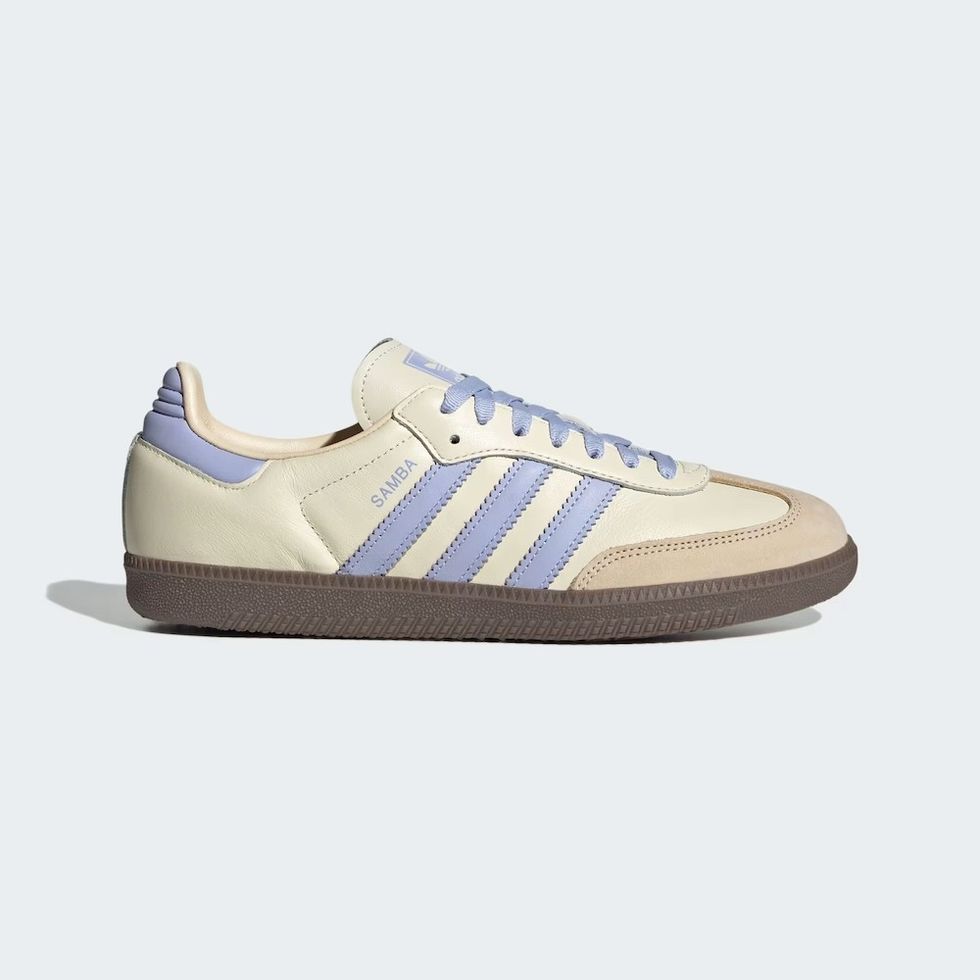 Adidas Samba OG Shoes (Cream White/Violet Tone/Sand Strata)
