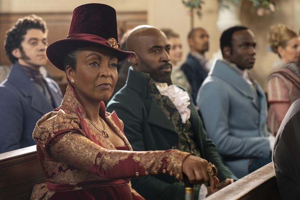 Adjoa Andoh as Lady Agatha Danbury cast of bridgerton