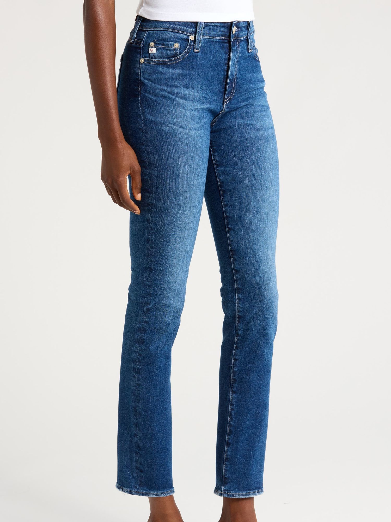 AG Mari Mid Rise Slim Straight Leg Jeans