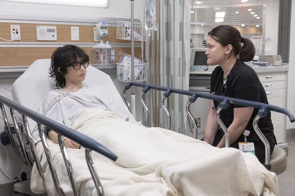 Aidan Laprete and Isa Briones in 'The Pitt'