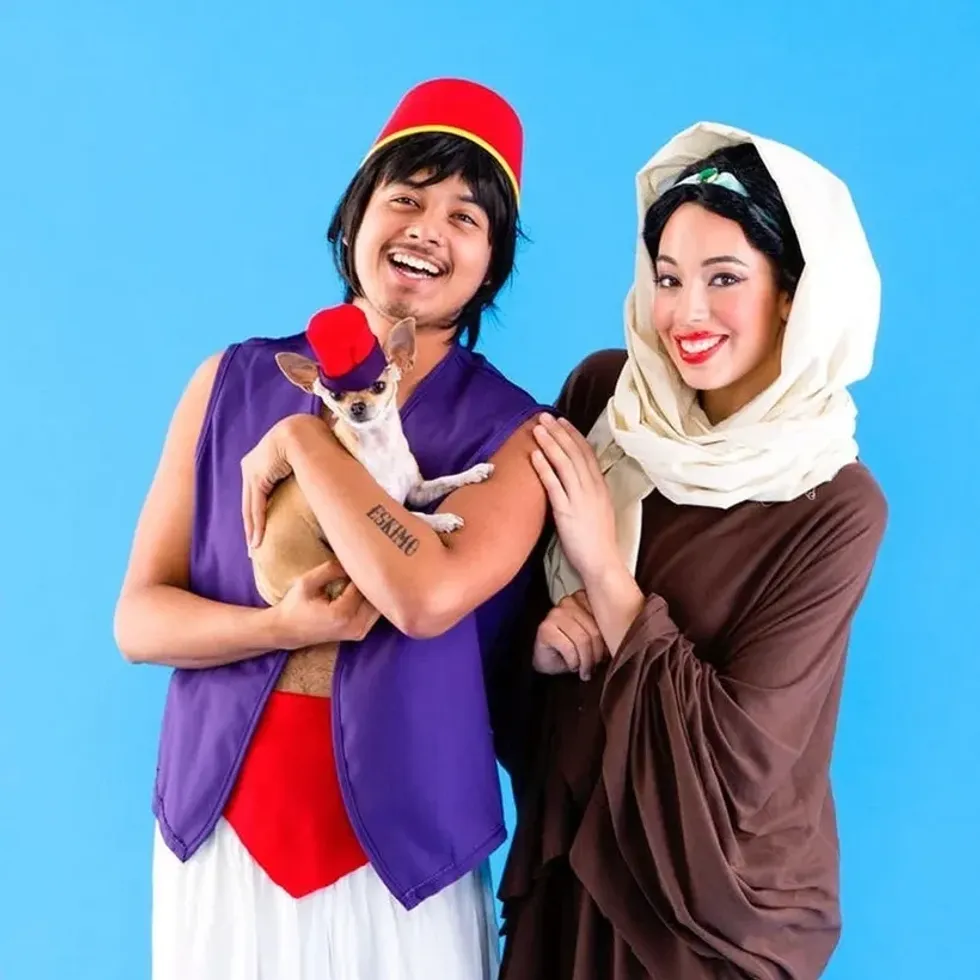 Aladdin, Princess Jasmine and Abu the Monkey costumes