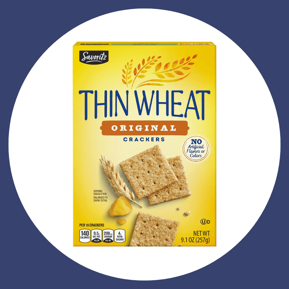 Aldi's Wheat Thins dupe: Savoritz Thin Wheat Original Crackers