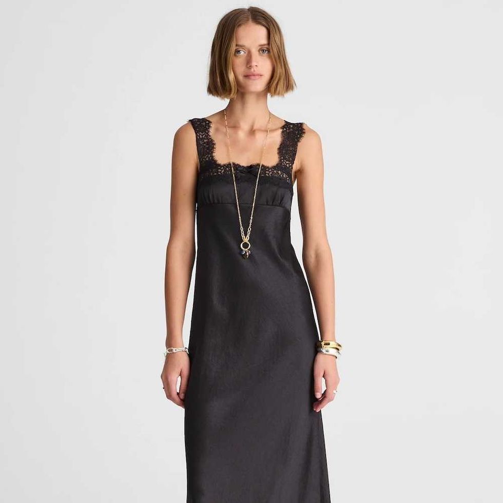 Alexa Chung For Madewell Courtney Satin Slip Dress