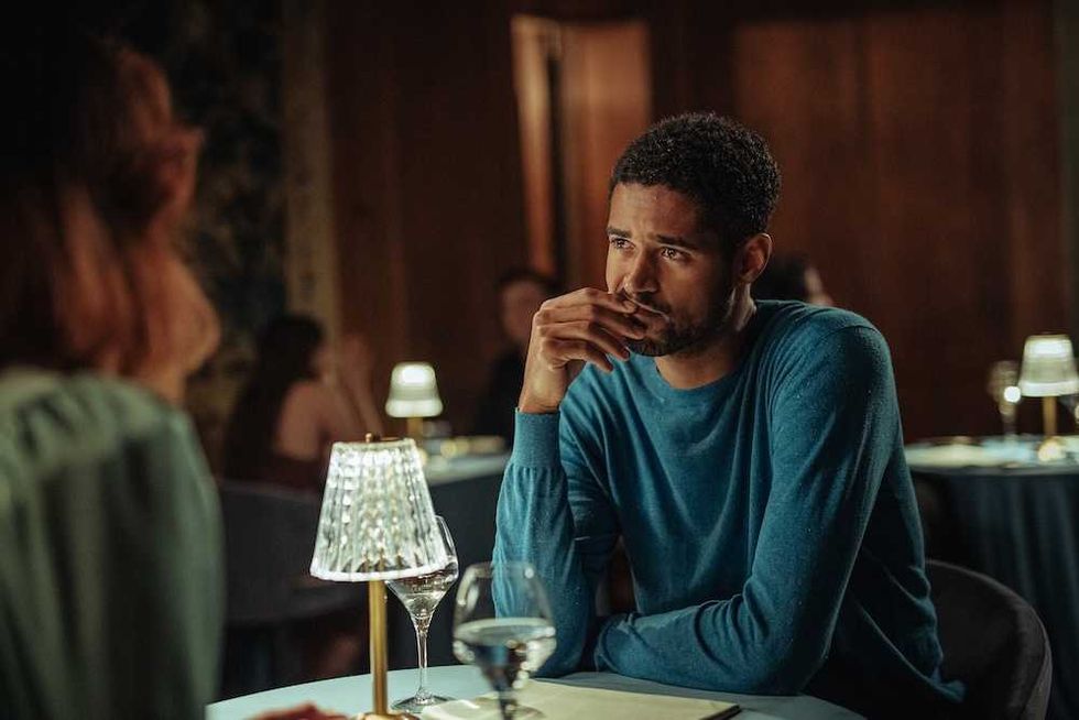 Alfred Enoch in The Couple Next Door season 1 on Starz