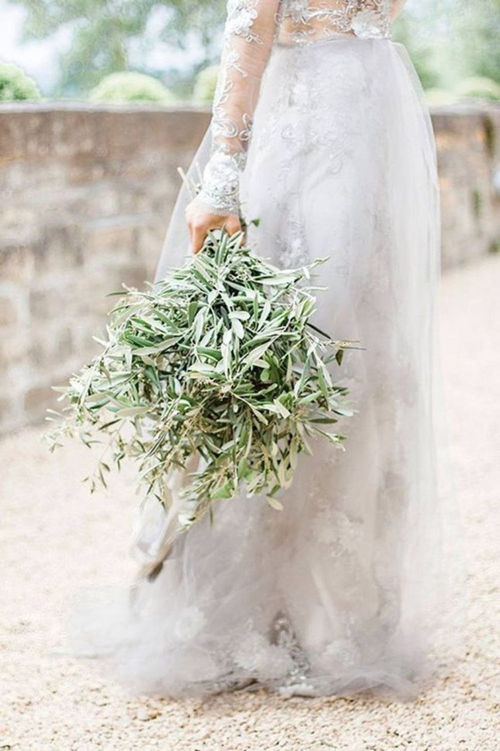 All-Greenery Wedding Bouquet For the Non-Traditional Bride