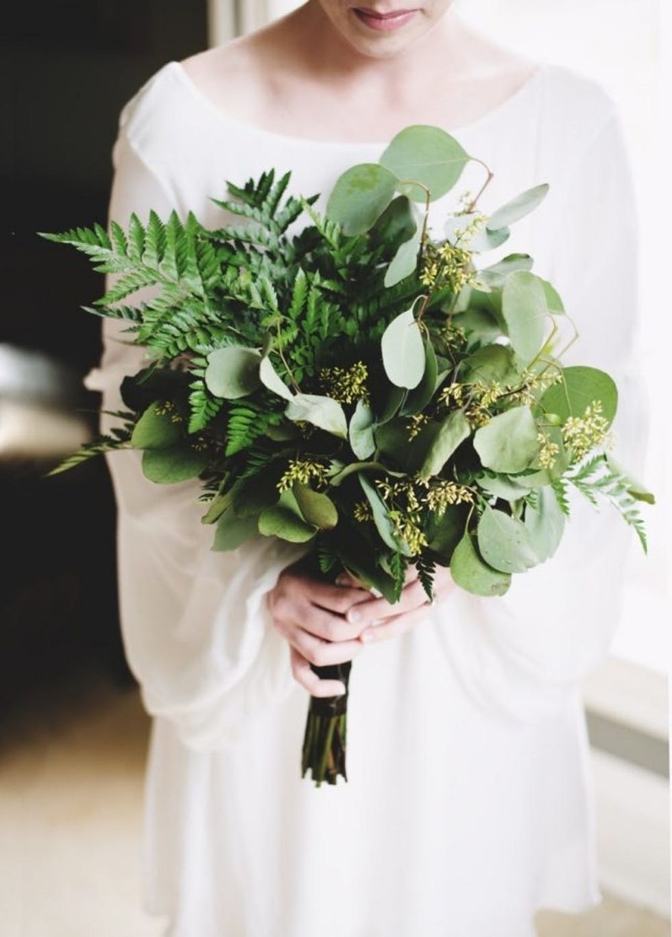 All-Greenery Wedding Bouquet For the Non-Traditional Bride