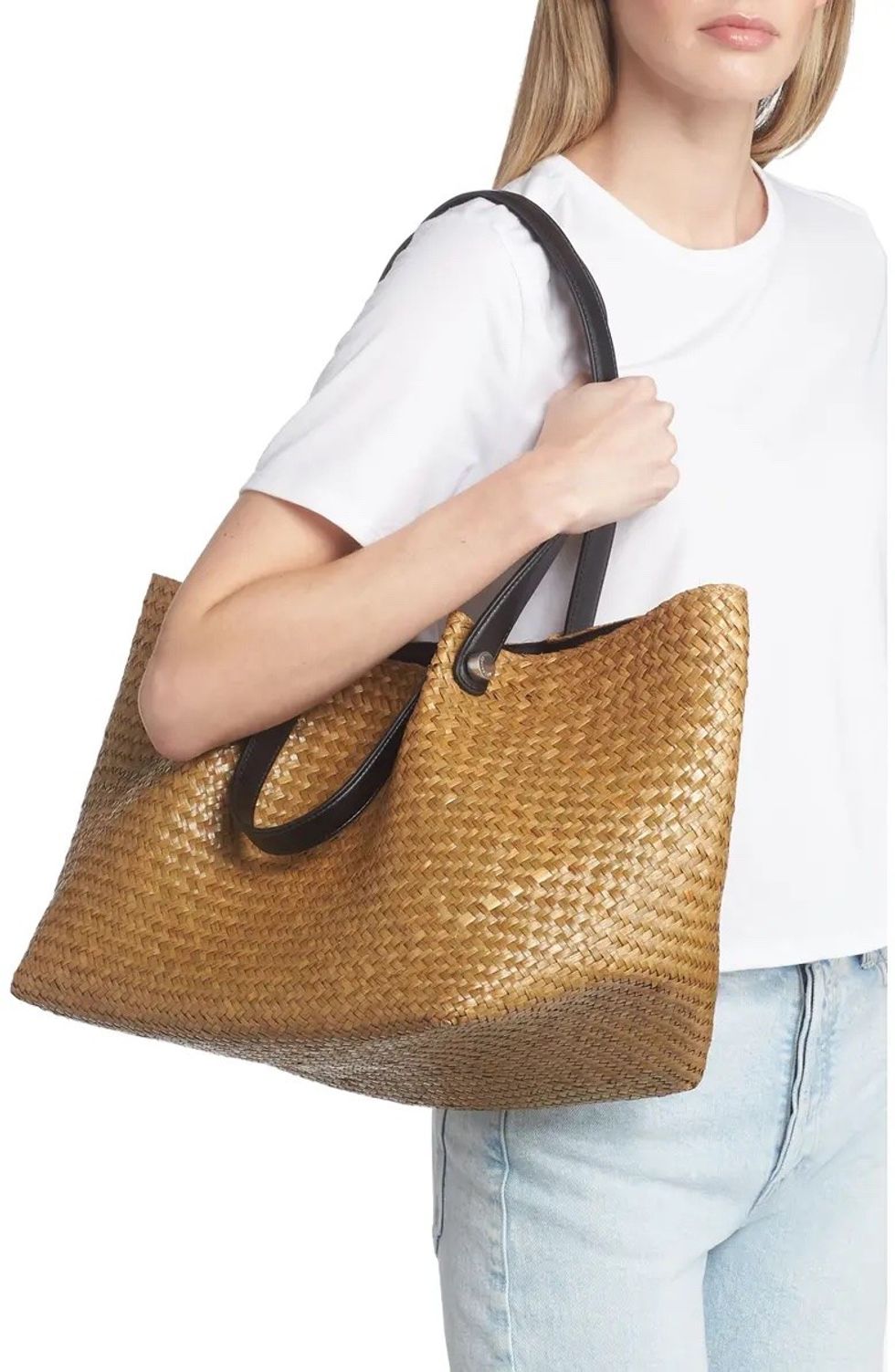 All Saints Allington Straw Tote work bag