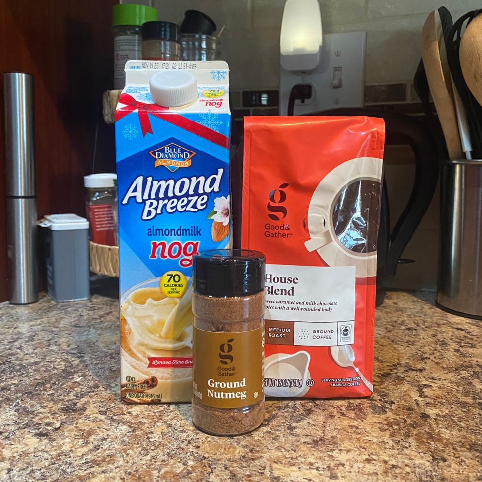 Almond Breeze Almondmilk Nog, Good & Gather Ground Nutmeg, Good & Gather House Blend Medium Roast Ground Coffee