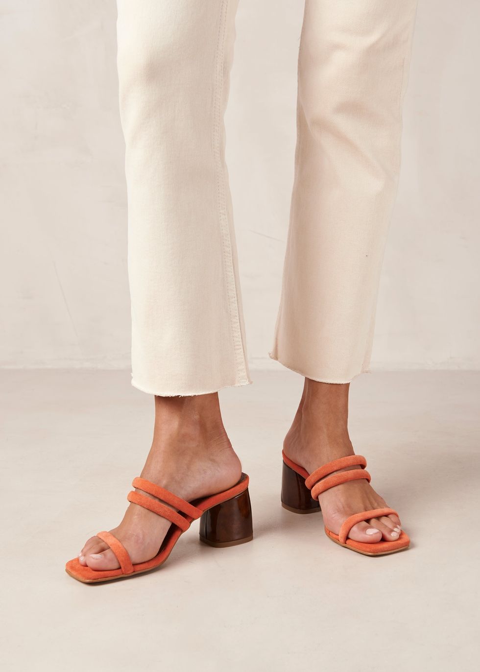 Alohas Indiana Orange Leather Sandals spring shoes