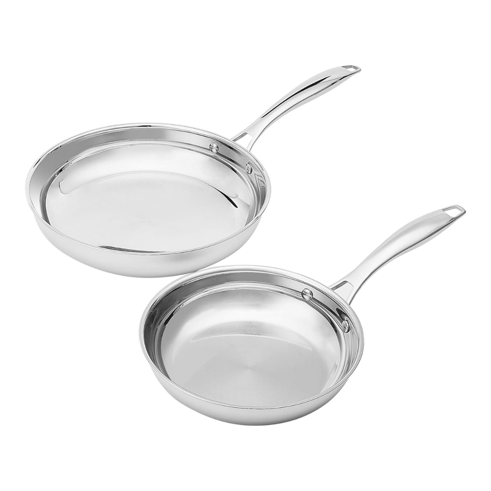 Amazon Basics Stainless Steel Induction Frying Pans