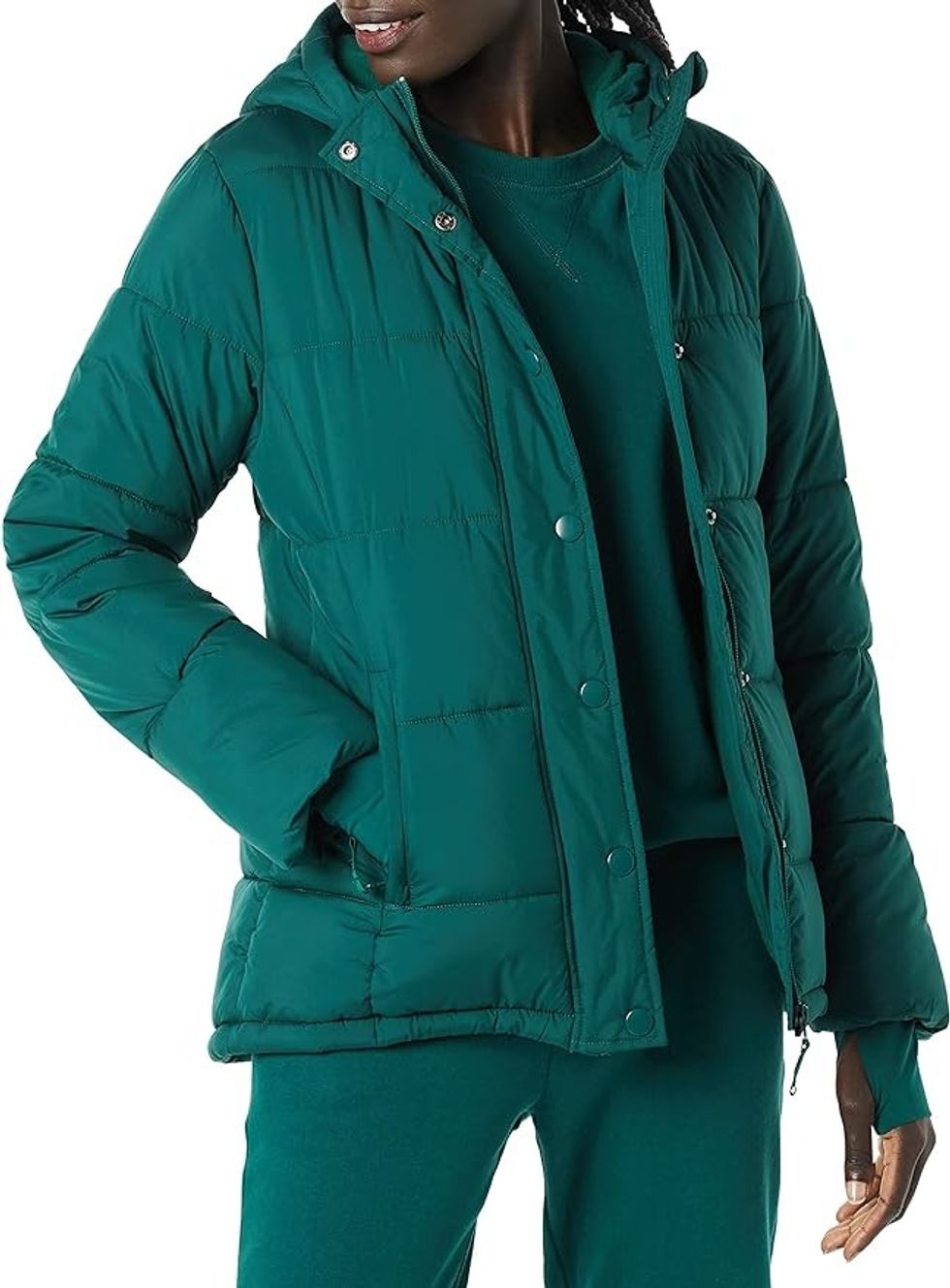 Amazon Essentials Women's Heavyweight Long-Sleeve Hooded Puffer Coat