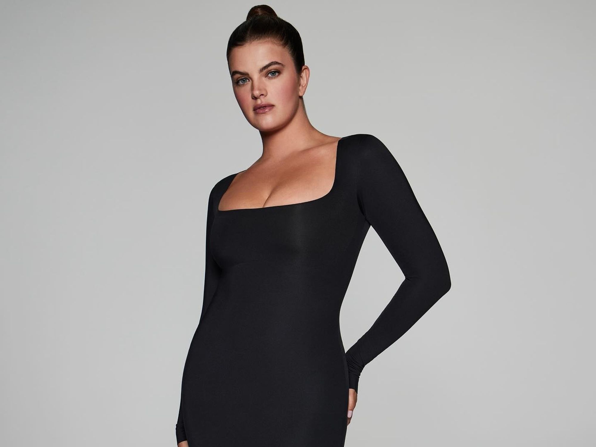long sleeve skims dress dupe Skims Dress Dupe: Long Sleeve Style Review