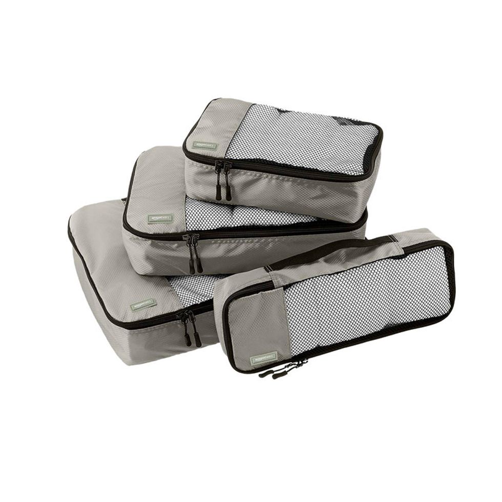 AmazonBasics 4 Piece Packing Travel Organizer Cubes Set