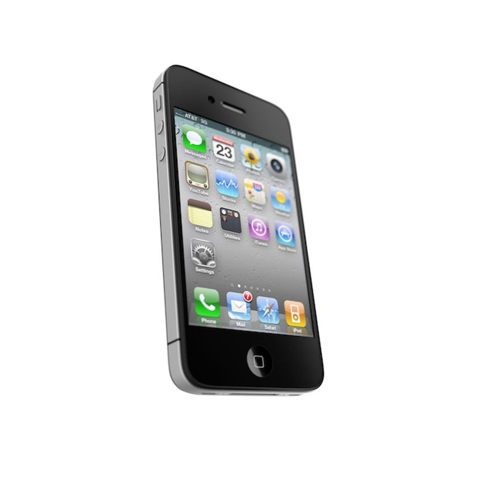 An Apple iPhone 4 on a white studio background, February 28, 2012. (Image by Simon Edwards/Future Publishing via Getty Images)