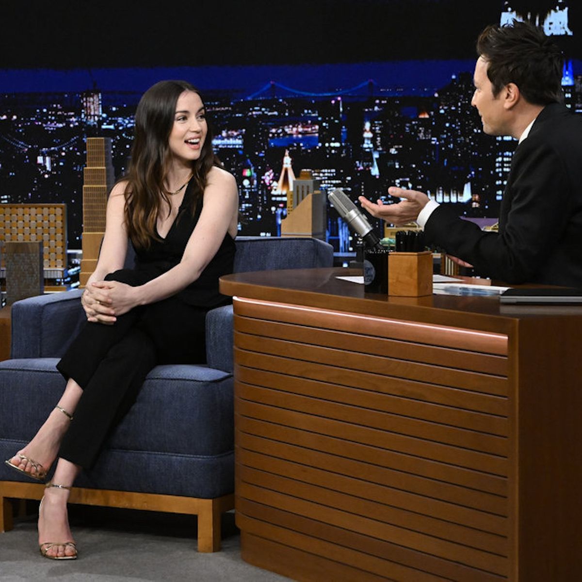 Ana de Armas ben and jerrys flavor on the tonight show with Jimmy Fallon