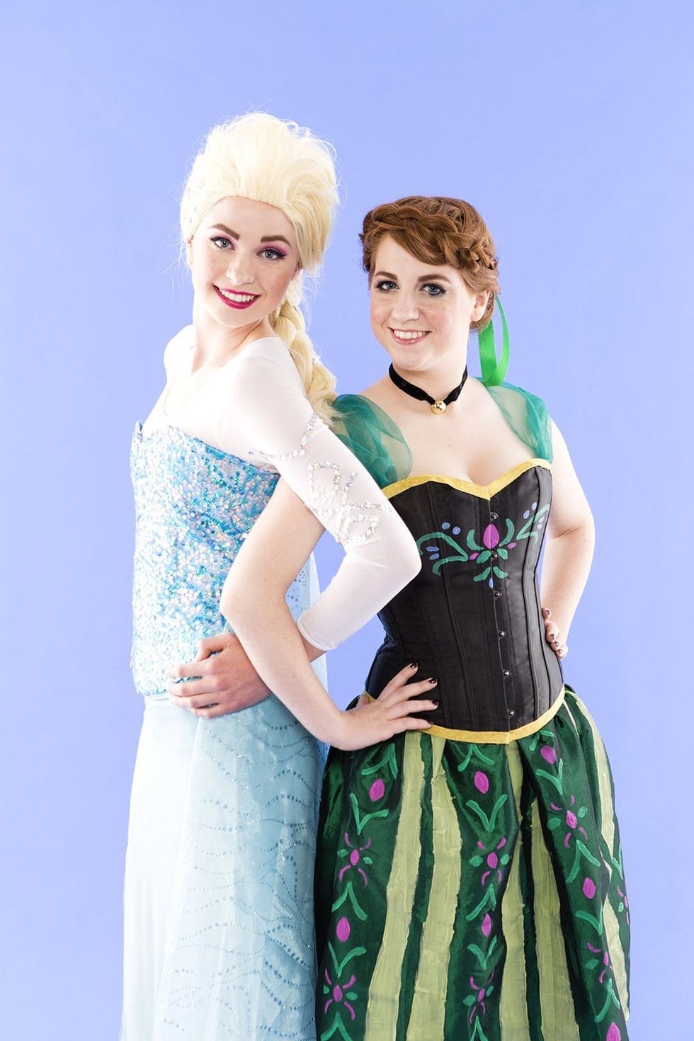 Anna and Elsa from Frozen costume idea