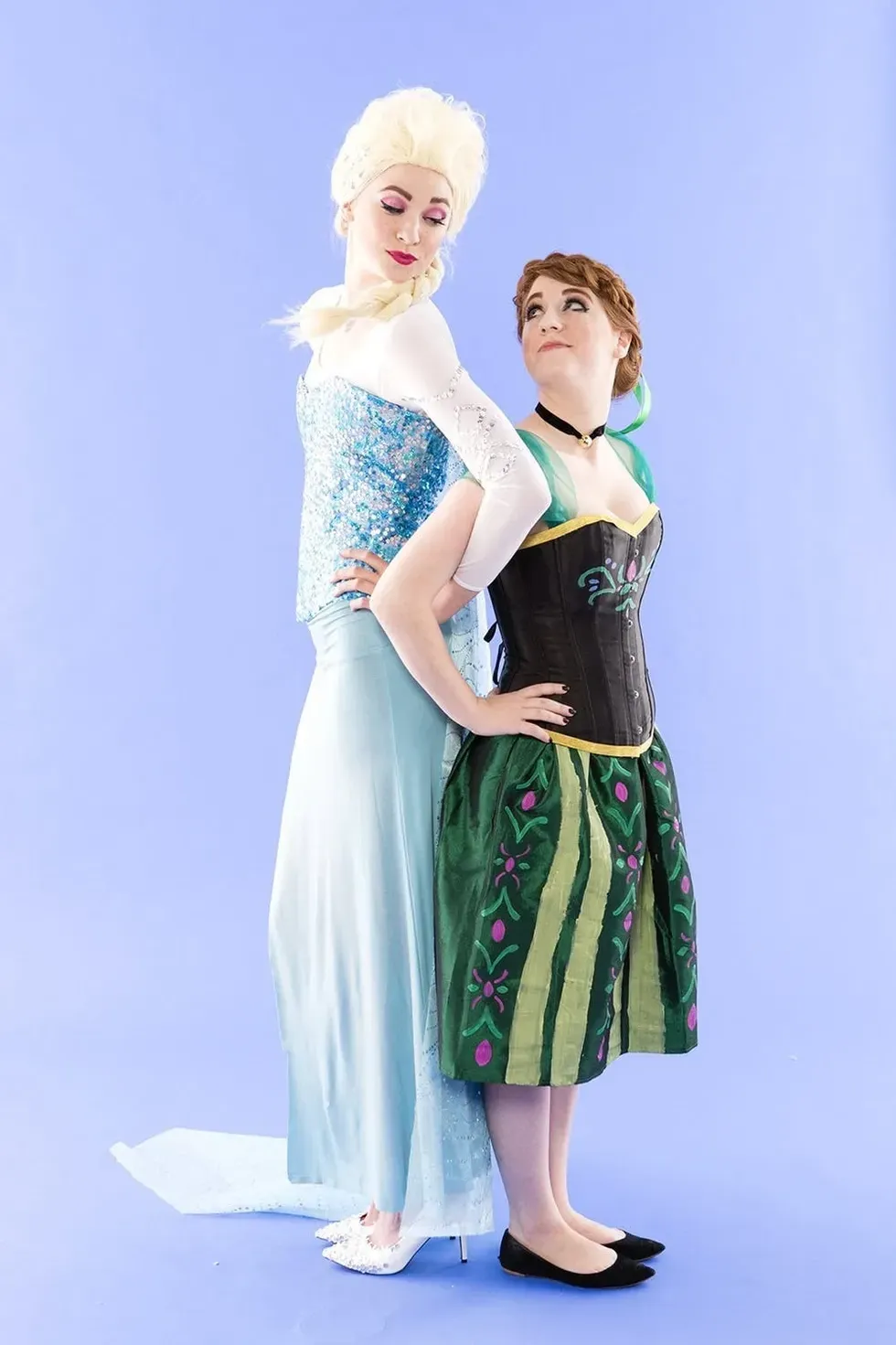 Anna and Elsa from "Frozen"