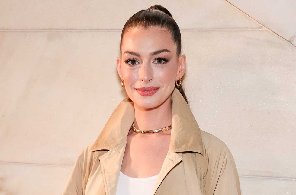 anne hathaway at the Ralph Lauren Collection Fall 2025 show