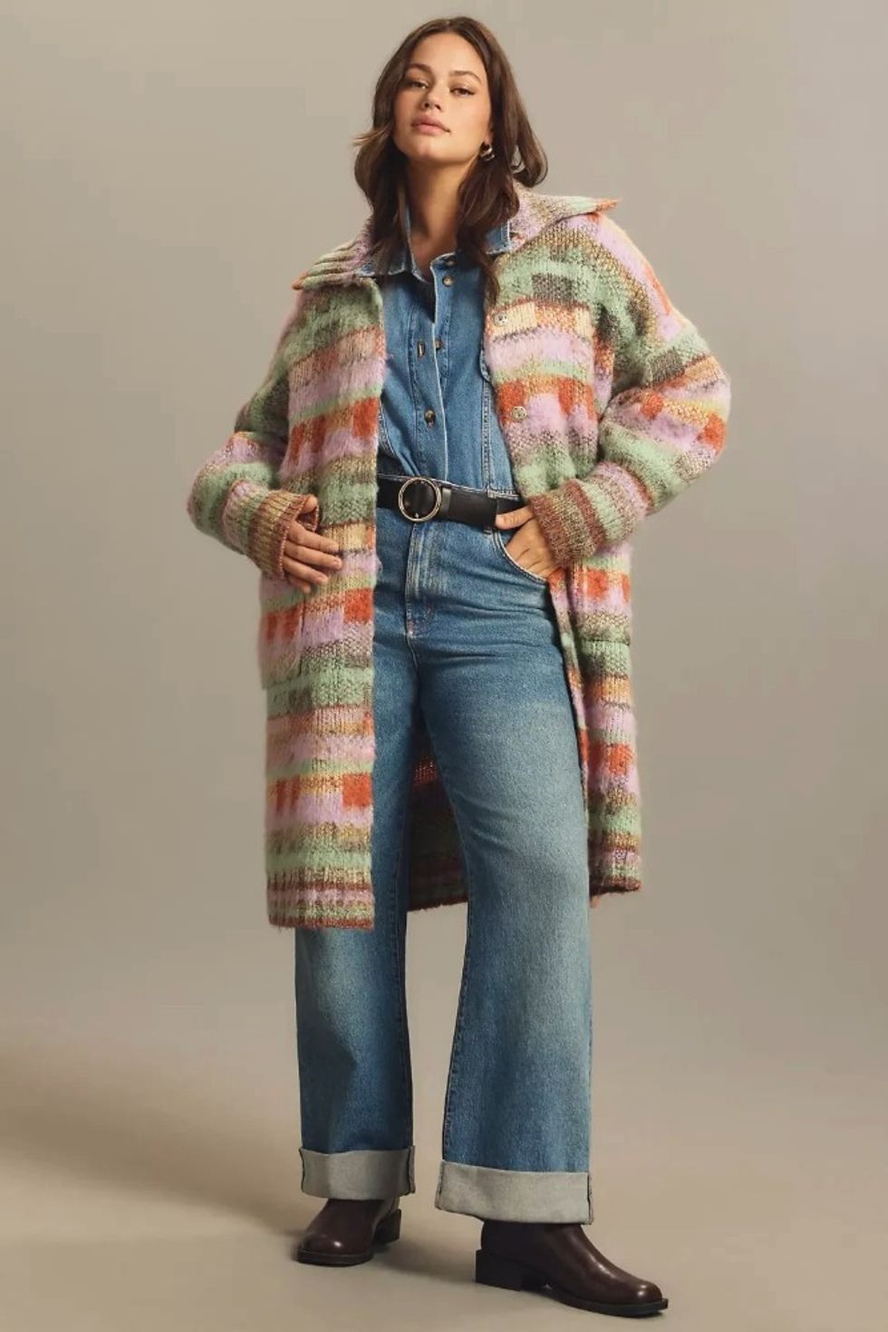 Anthropologie Brushed Cardigan Sweater Coat