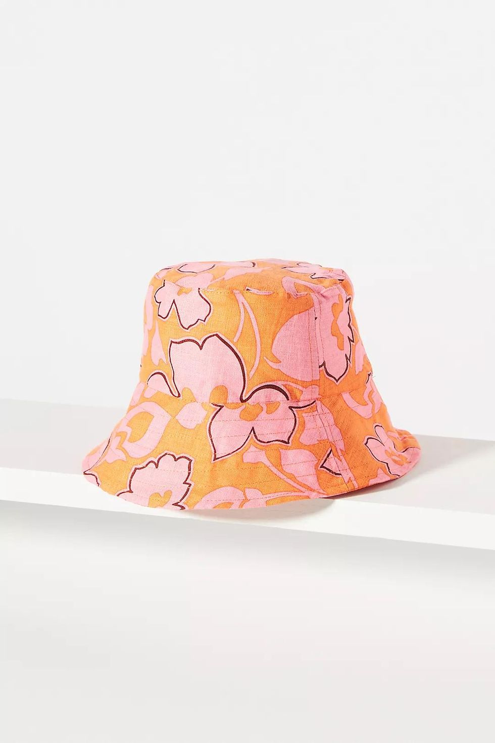 Anthropologie Faithfull Floral Linen Bucket Hat