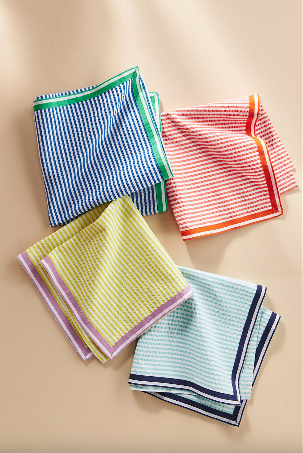 Anthropologie Finley Seersucker Napkins, Set of 4