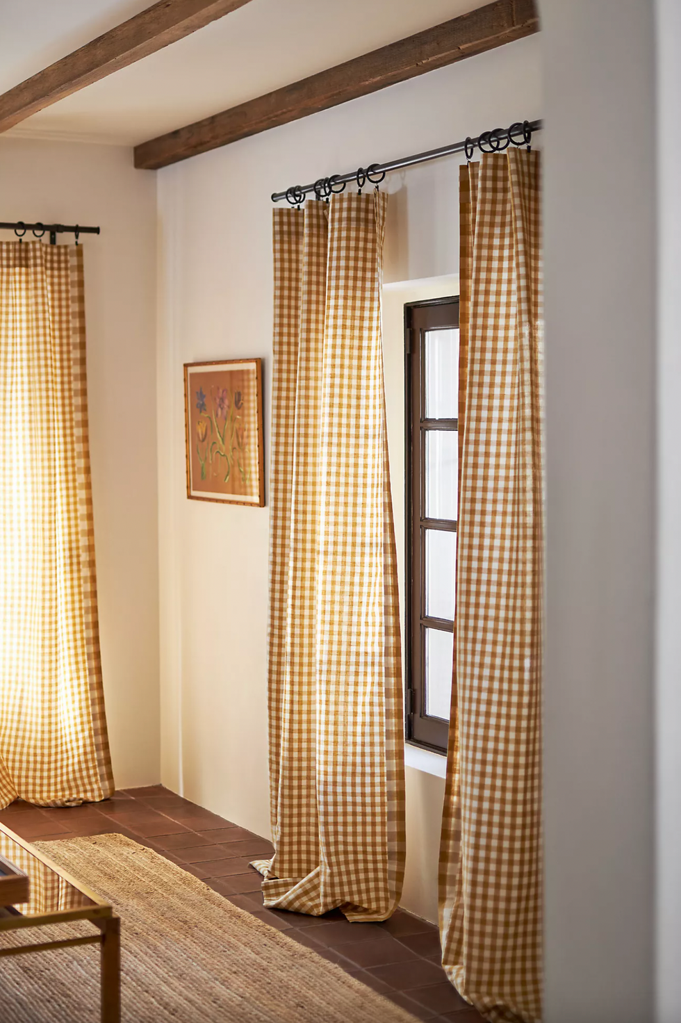 Anthropologie Gingham Curtains