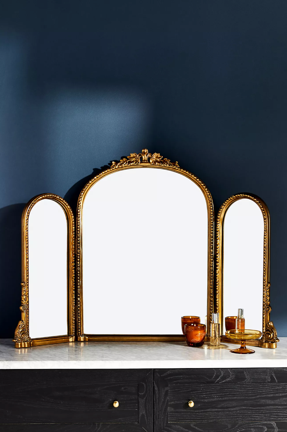 Anthropologie Gleaming Primrose Triptych Mirror