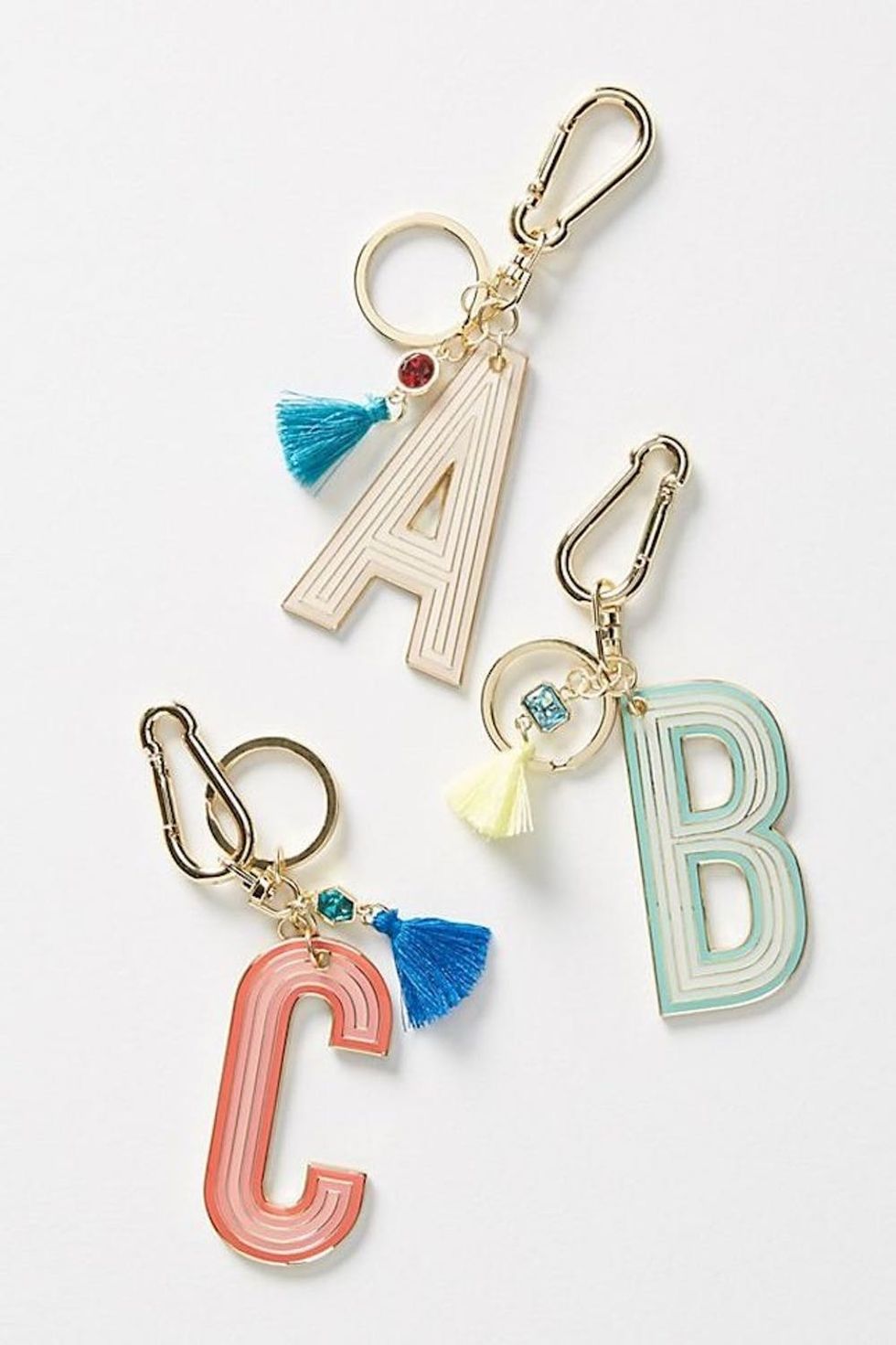anthropologie monogram keychain