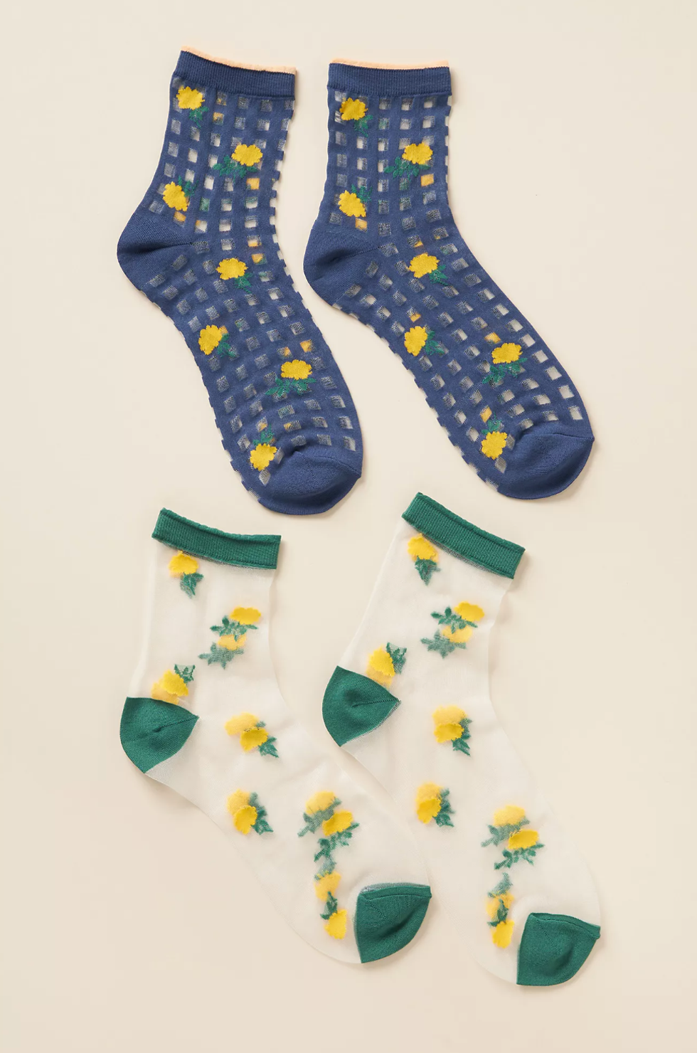 Anthropologie Set of Two Sheer Socks