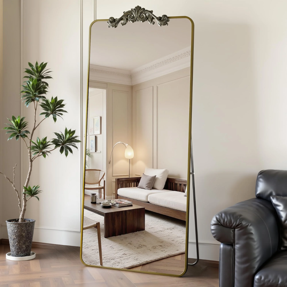 Antok Vintage Baroque-Style Floor Mirror