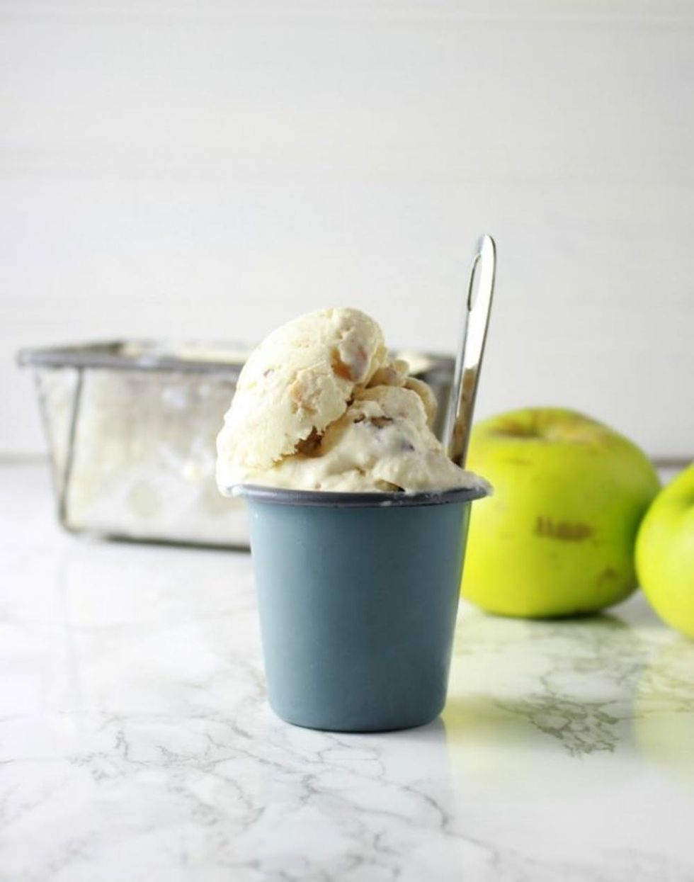 Apple and Caramelized Salted Nuts Ice Cream