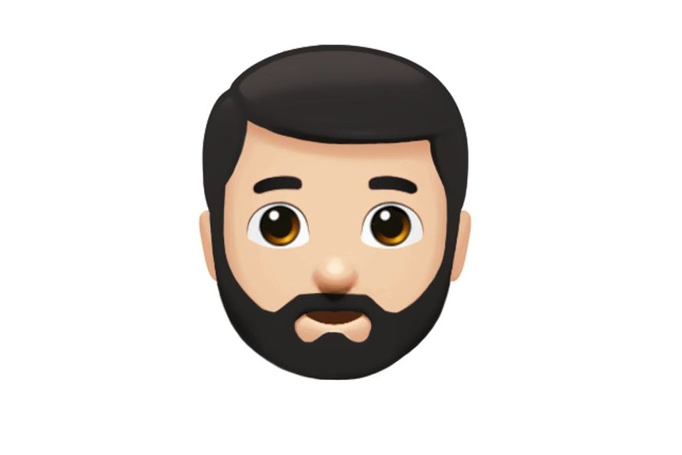 Apple bearded guy emoji