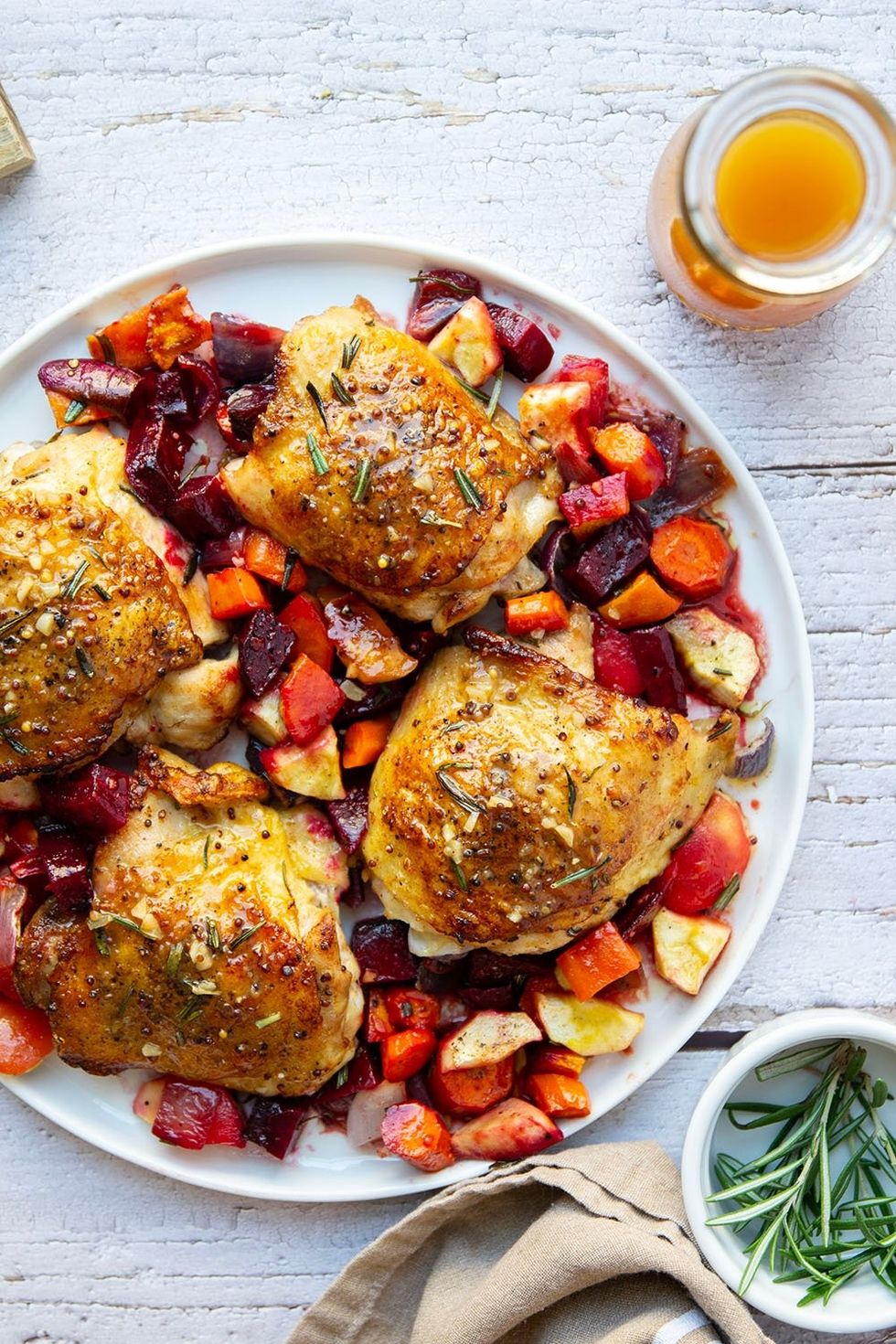 Apple Cider Chicken Thighs with Root Vegetables