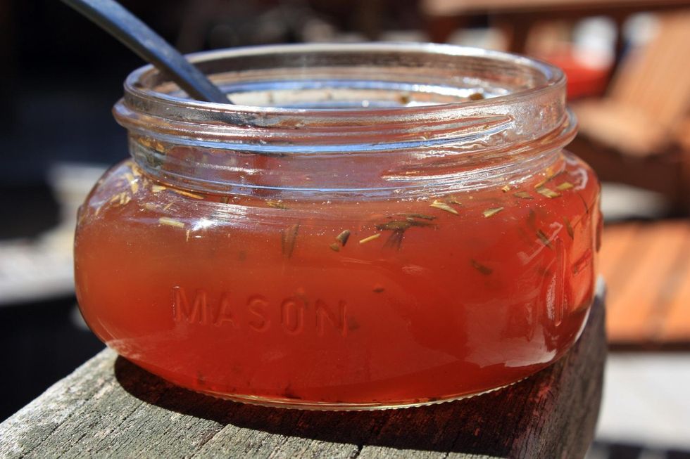 Apple Cider Jelly with Rosemary and Peppercorns