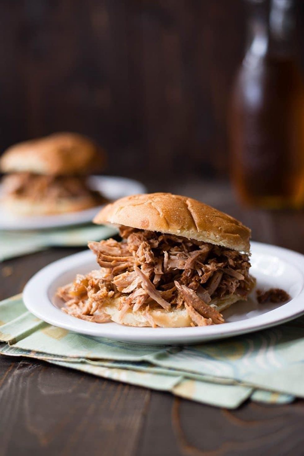 Apple Cider Pulled Pork Sandwiches