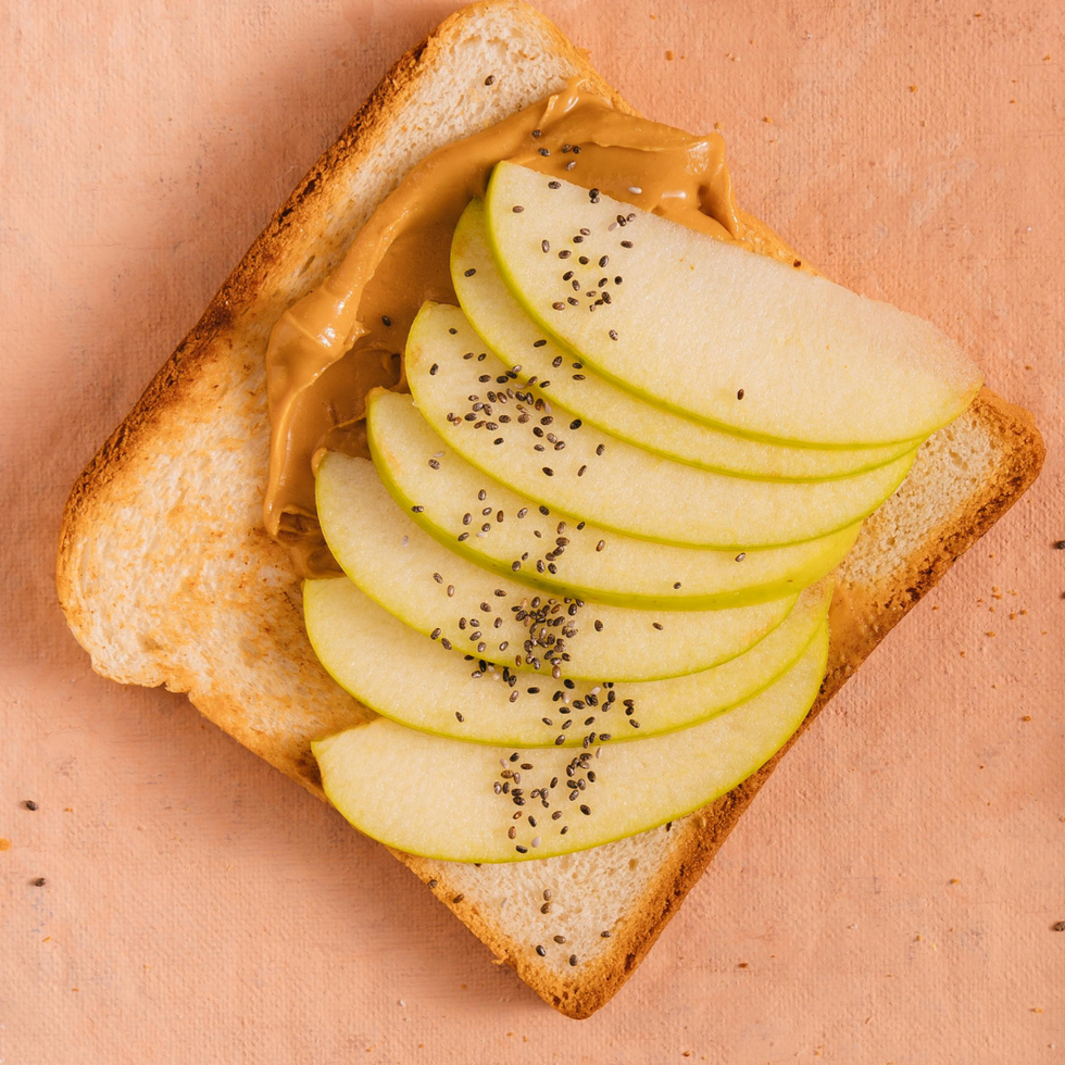 Apples & Peanut Butter On Toast