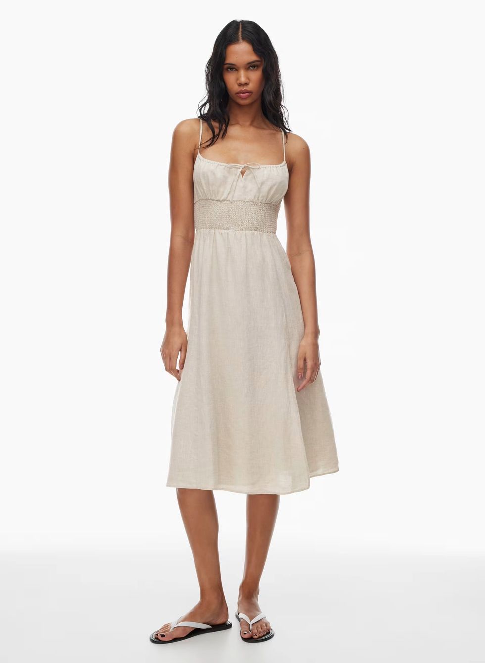 Aritzia Linen Genoa Dress