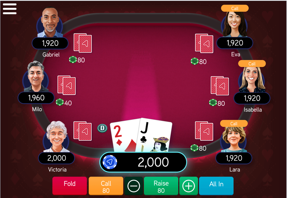 Arkadium's Texas Hold 'Em Tournament free online games