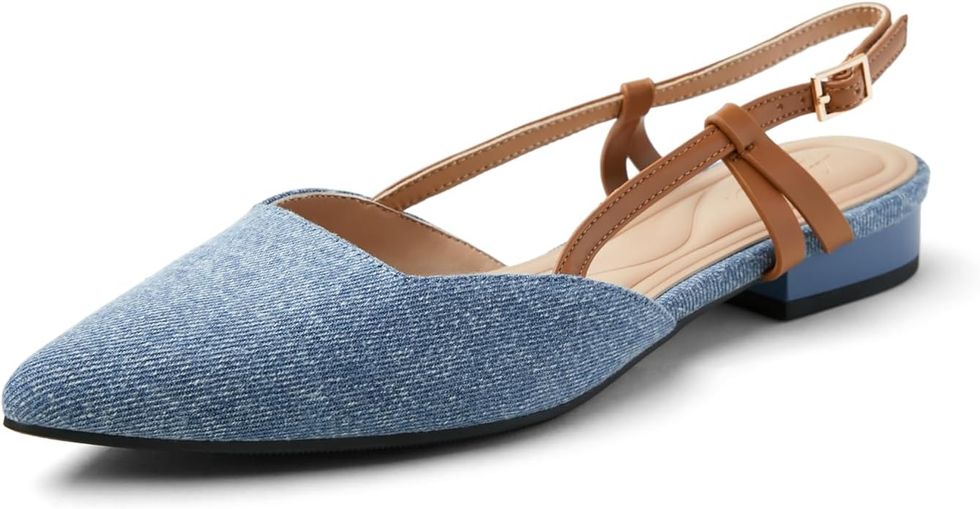 Arromic Denim Slingback Flats