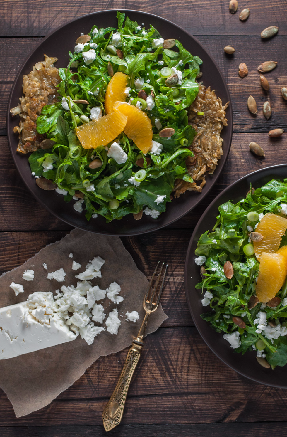 Arugula Orange Salad with Toasted Sesame Vinaigrette