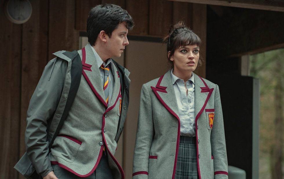 Asa Butterfield and Emma Mackey in 'Sex Education'