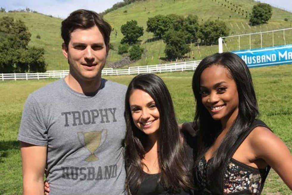 Ashton Kutcher, Mila Kunis, Rachel Lindsay _ Bachelorette