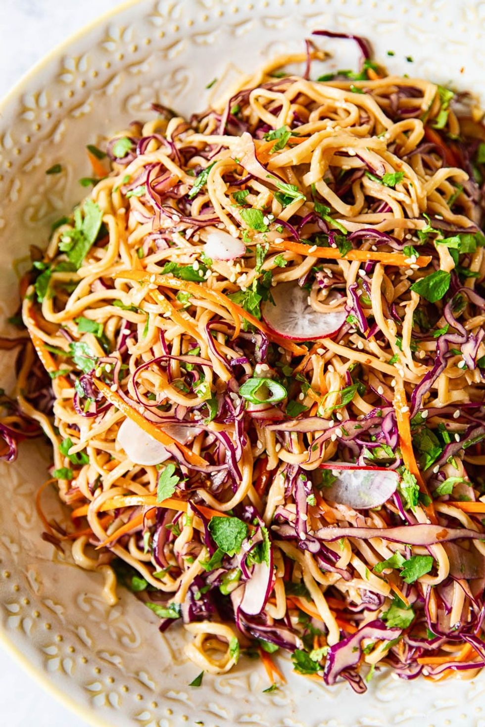 Asian Noodle Salad in Peanut Dressing