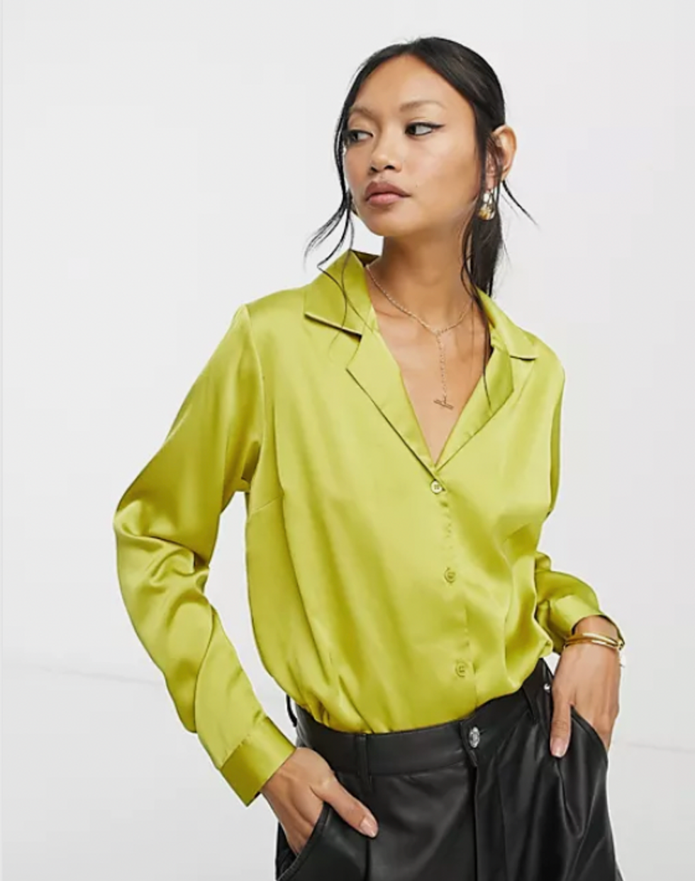 ASOS Design Relaxed Satin Shirt
