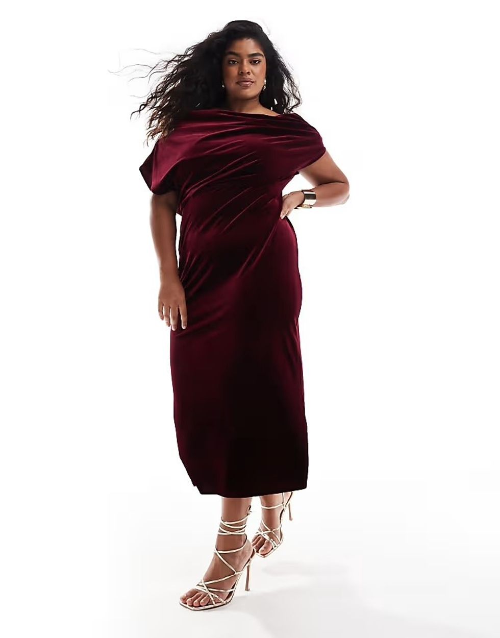 ASOS DESIGN Velvet Midi Dress