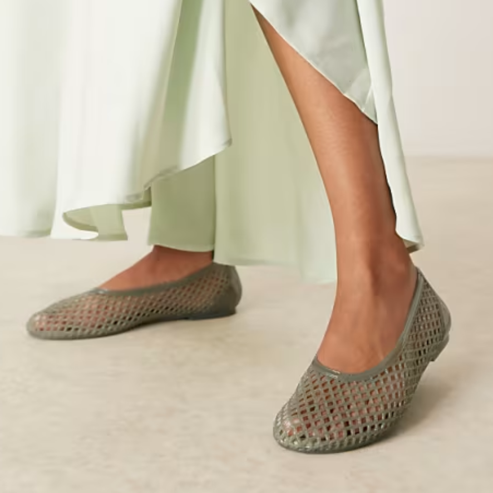 ASOS Lattitude Jelly Weave Ballet Flats