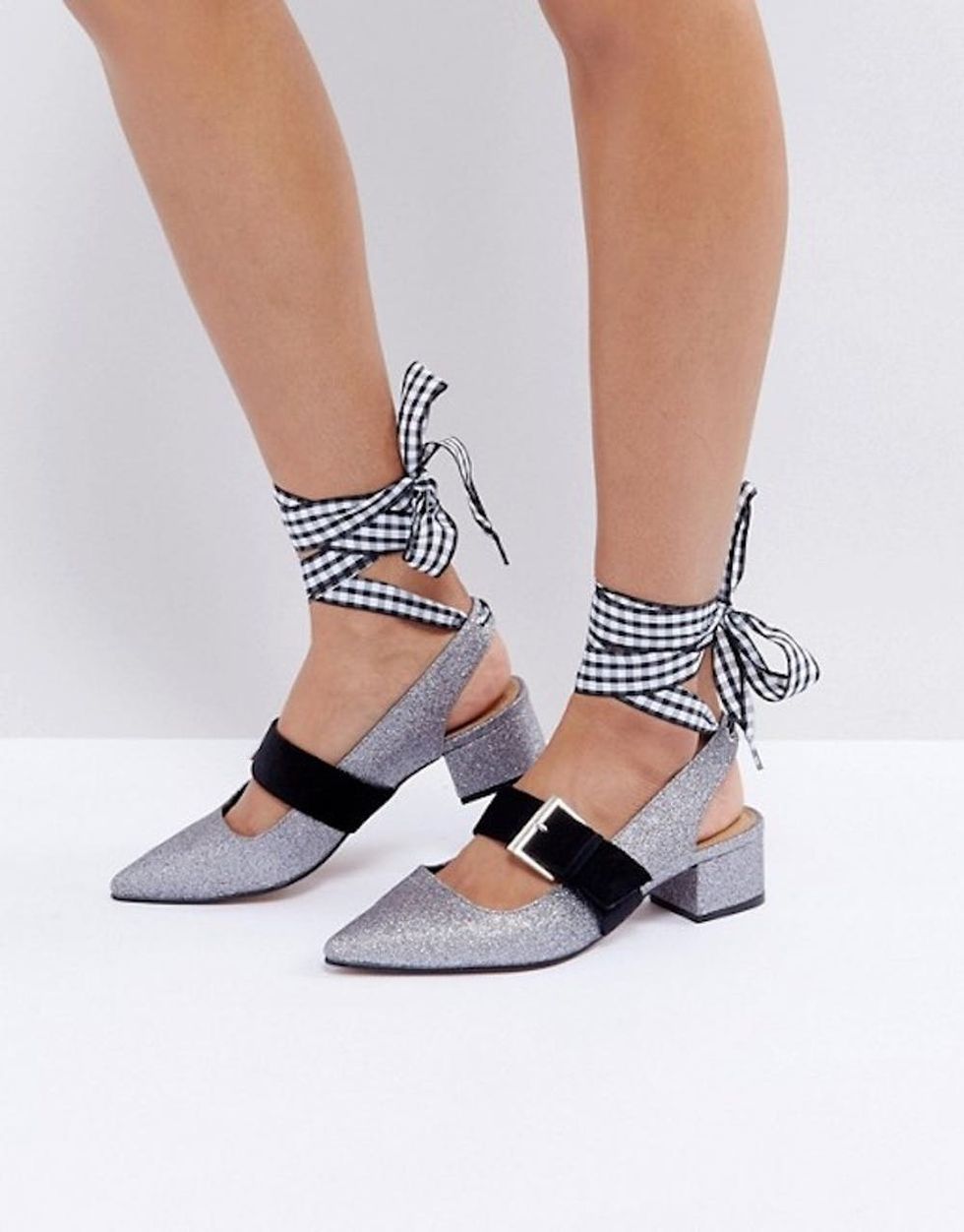 ASOS Sparks Interchangeable Laces Midi Heels