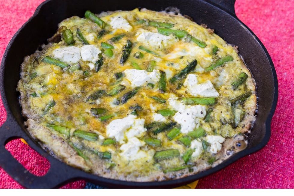 Asparagus and Goat Cheese Frittata Camping Recipe