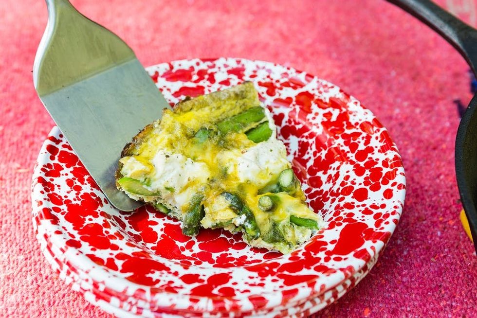 Asparagus and Goat Cheese Frittata Camping Recipe