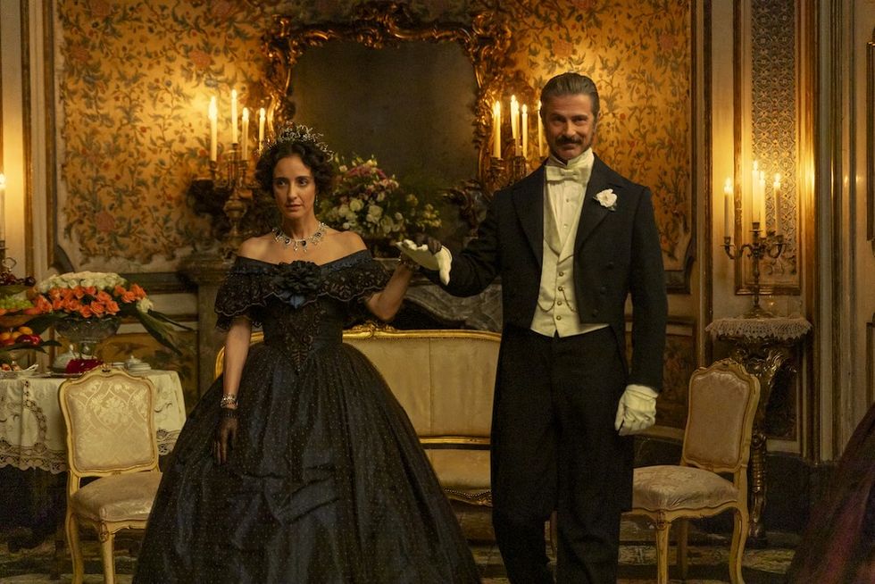 Astrid Meloni and Kim Rossi Stuart in The Leopard on Netflix